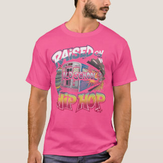 T-shirt Roulé Sur Le Graffiti D'Hip hop De L'Ancienne Écol