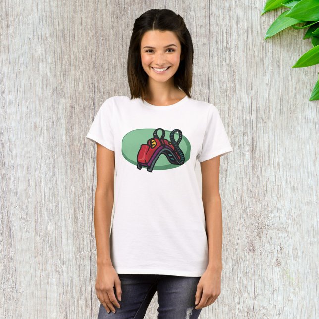 T-shirt Rouleau couleur rouge Dessous de verre à tour (Créateur téléchargé)