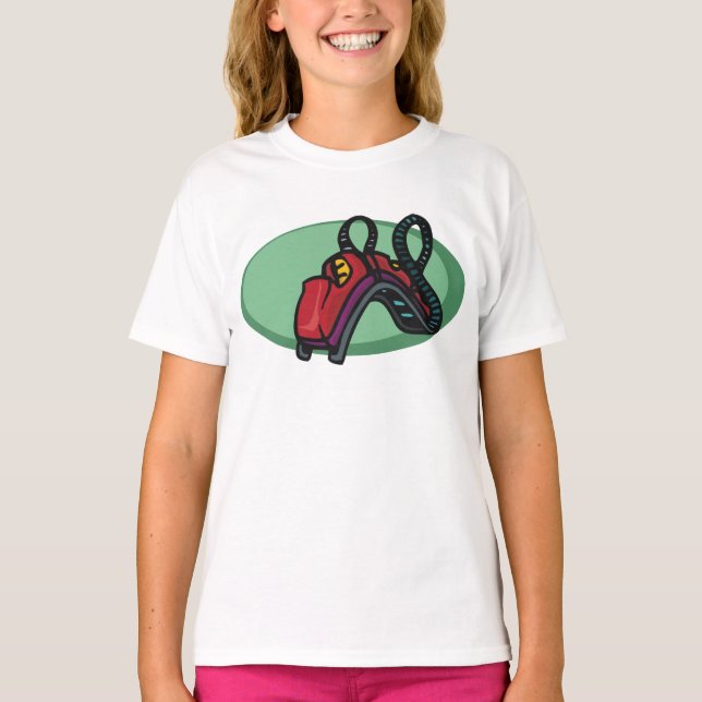 T-shirt Rouleau couleur rouge Dessous de verre à tour (Devant)