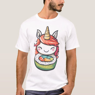 T-shirt Rouleau de Sushi Licorne (1)