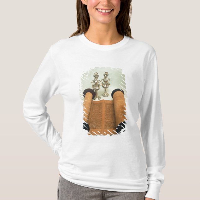 T-shirt Rouleau de Torah avec les finials argentés de (Devant)