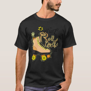 T-shirt Rouleau de tournesol esthétique Patins Chaussures