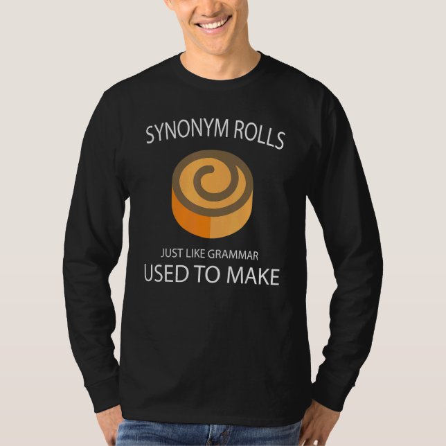 T-shirt Rouleaux de synonymes comme la grammaire utilisée  (Devant)