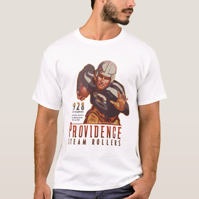 T-shirt Rouleaux de vapeur de Providence, Île de Rhode (Devant)