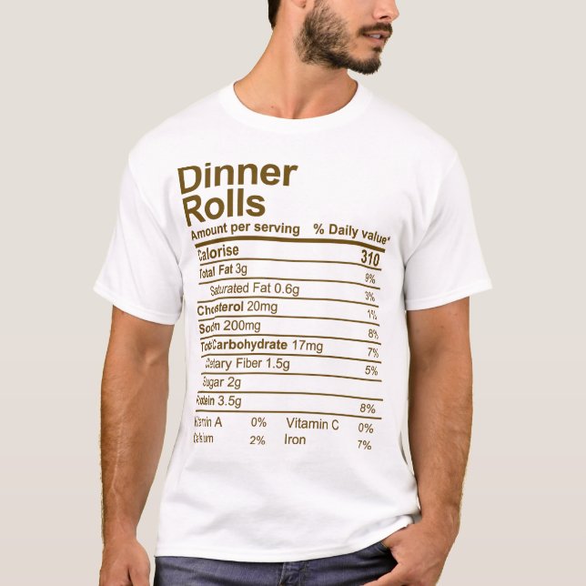 T-shirt Rouleaux du dîner (Devant)