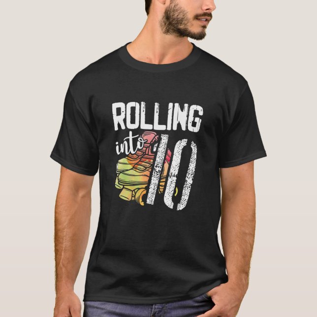 T-shirt Roulement Dans 10 Roller Patinage Fille 10E Bir (Devant)