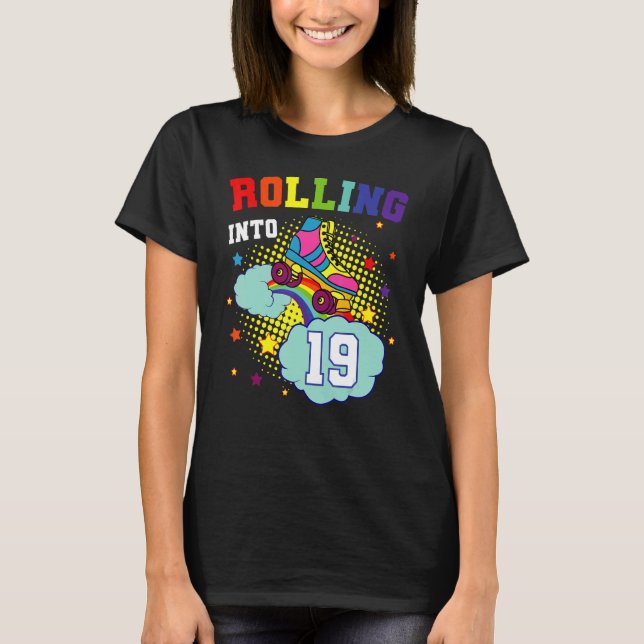 T-shirt Roulement Dans 19 Roller Skates Anniversaire Patin (Devant)