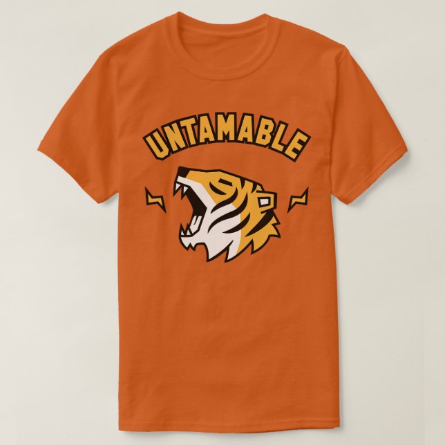 T-shirt Roulement de tigre de fleur indomptable (Design devant)