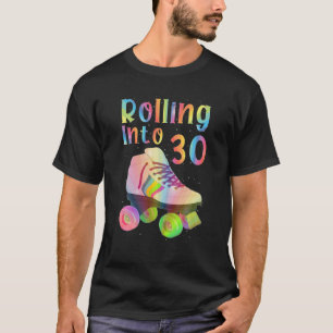 T-shirt Roulement En 30 Cool 30E Anniversaire Roller Patin