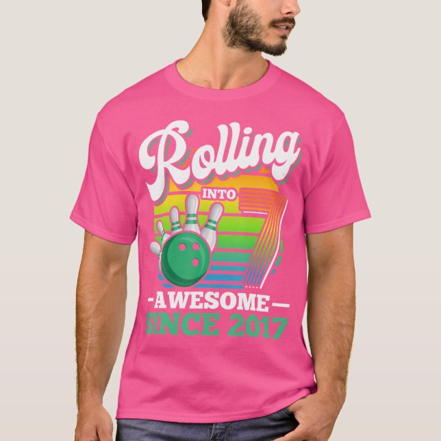 T-shirt Roulement En 7 Ans Bowling Anniversaire 7E Bi (Devant)