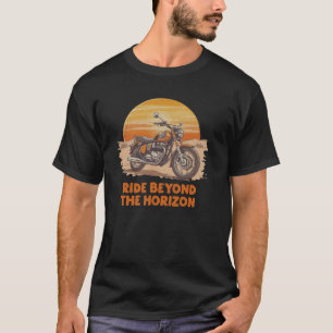 T-shirt Rouler au-delà de l'horizon 🏍️ Moto Vintage
