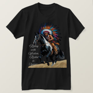 T-shirt Rouler avec sagesse, enraciné dans l'esprit”
