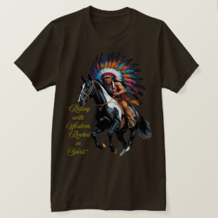 T-shirt Rouler avec sagesse, enraciné dans l'esprit”