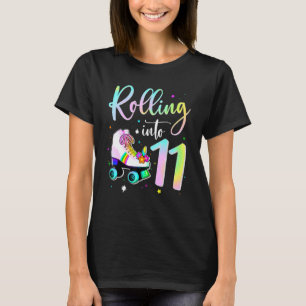 T-shirt Rouler Dans 11 Ans Anniversaire Gi De Patinage Mig