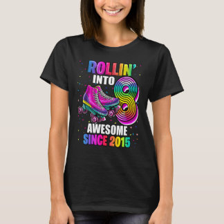 T-shirt Rouler dans 8 Magnifique Roller Skating 2015 8e Bi