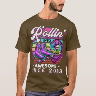 T-shirt Rouler dans 9 Awesome 2013 Roller Skating 9th Birt