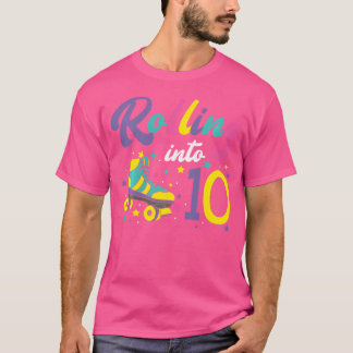 T-shirt Rouler dans des patins à roulettes 10 10e annivers