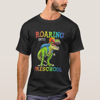 T-shirt Rouler Dans Le Dinosaure Préscolaire T Rex Retour