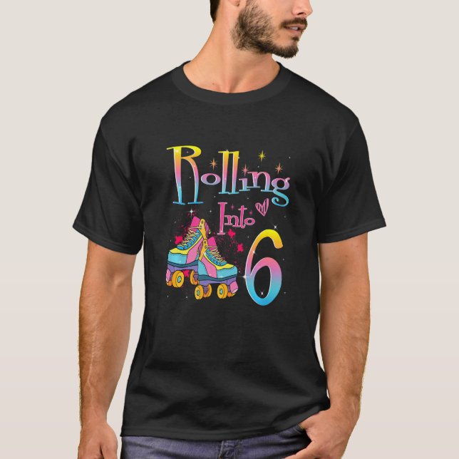 T-shirt Rouler en 6 ans Roll I'm Turning 6 Roll (Devant)