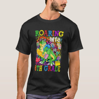 T-shirt Rouler En Dinosaure De 6E Année T Rex Retour À Sch