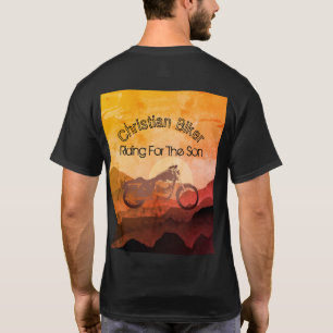 T-shirt Rouler pour le Fils Rétro MOTO Motard Chrétien