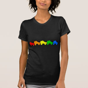 T-shirt roulette arc-en-ciel