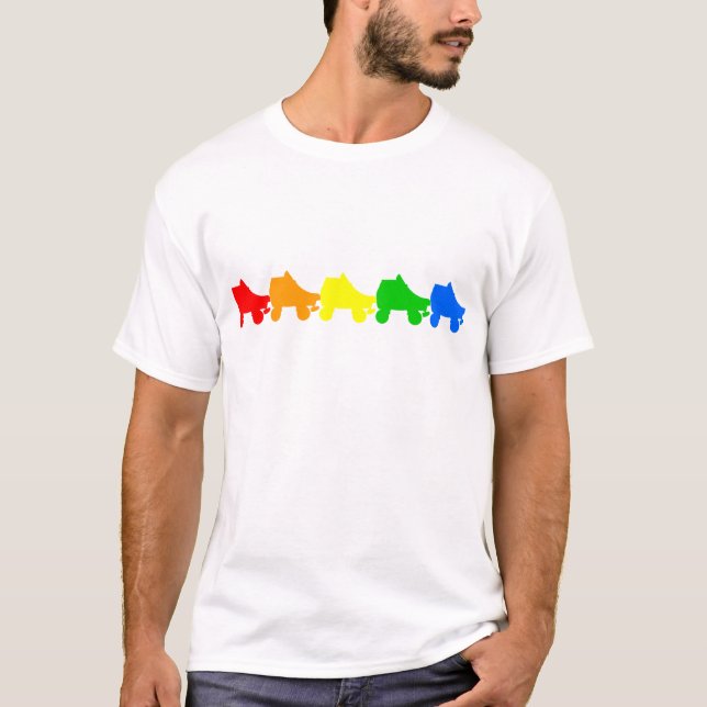 T-shirt roulette arc-en-ciel (Devant)