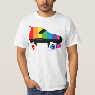 T-shirt roulettes arc-en-ciel