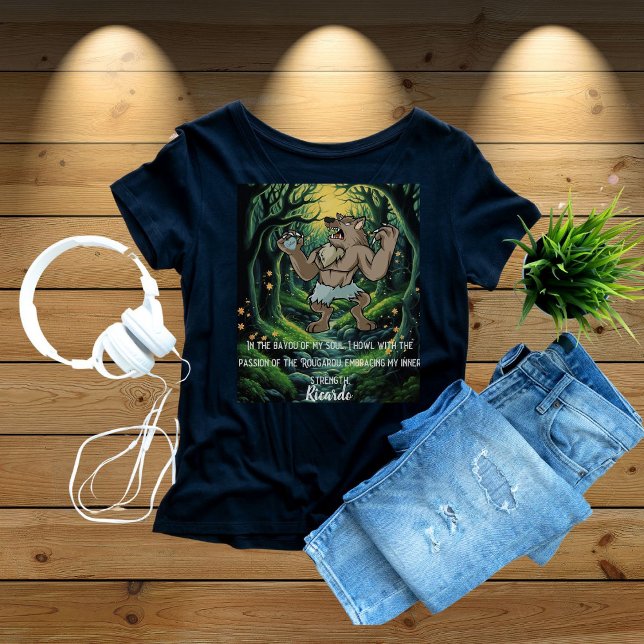 T-shirt Roulful Rougarou Force Inspirationnelle (Soulful Rougarou Love T-Shirt)