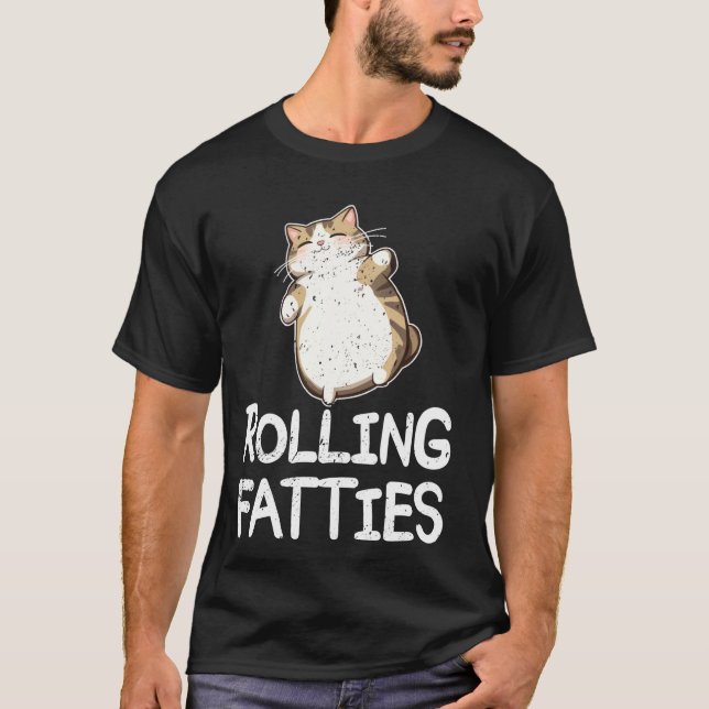 T-shirt Roulis de Gros  Chat Drôle  Propriétaire de Chat   (Devant)