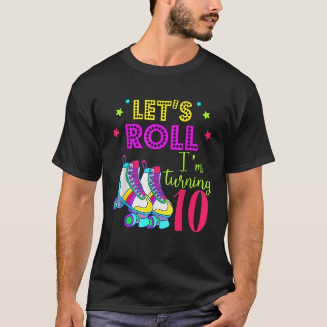 T-shirt Roulons je tourne 10 chemises Roller Skate 10 Bi (Devant)