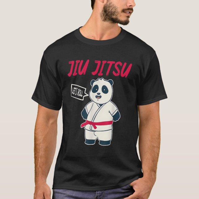 T-shirt Roulons Jiu Jitsu Panda (Devant)