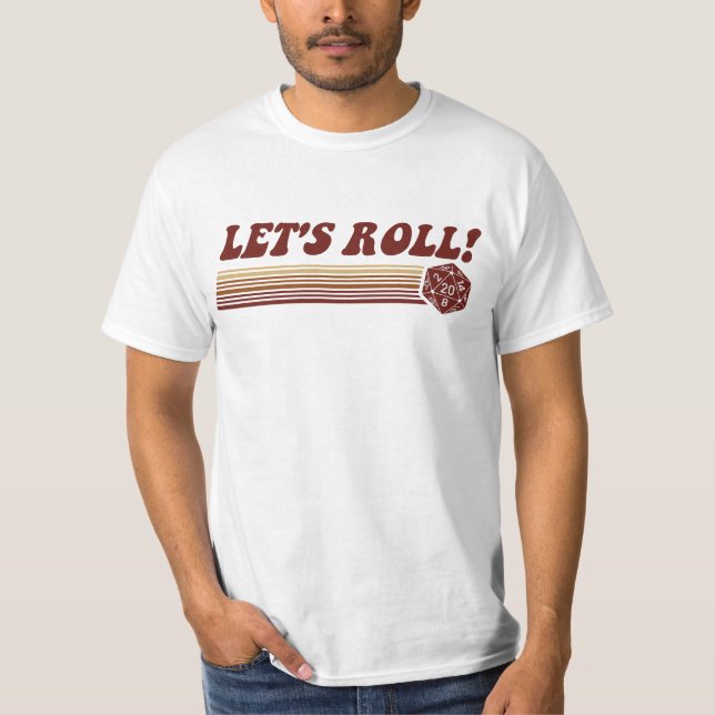 T-shirt Roulons les matrices de jeu de Roleplaying (Devant)