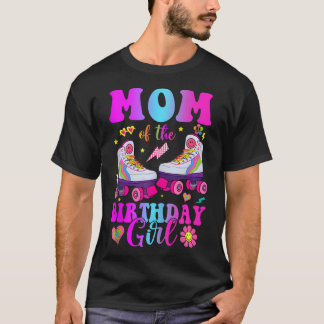 T-shirt Roulons Maman De L'Anniversaire Fille Roller Patin