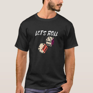 T-shirt Roulons Vintage Casino Dice Jeu Soirée Ga