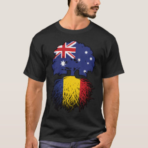 T-shirt Roumanie Australie Roumanie racine arbre