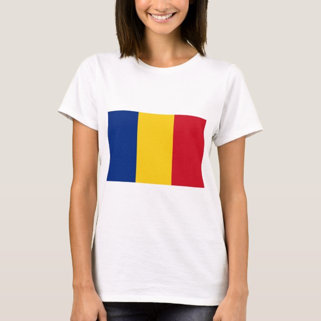 T-shirt Roumanie - Drapeau de la Roumanie (Devant)