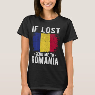 T-shirt Roumanie Drapeau souvenir - Si perdu envoyez-moi e