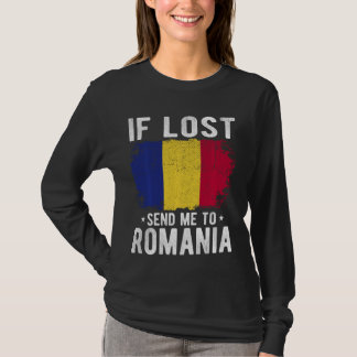 T-shirt Roumanie Drapeau souvenir - Si perdu envoyez-moi e