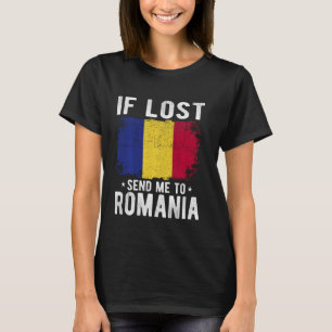 T-shirt Roumanie Drapeau souvenir - Si perdu envoyez-moi e
