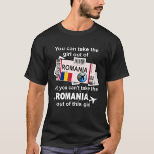 T-shirt Roumanie Embarquement Pass Roumanie Girl Romania