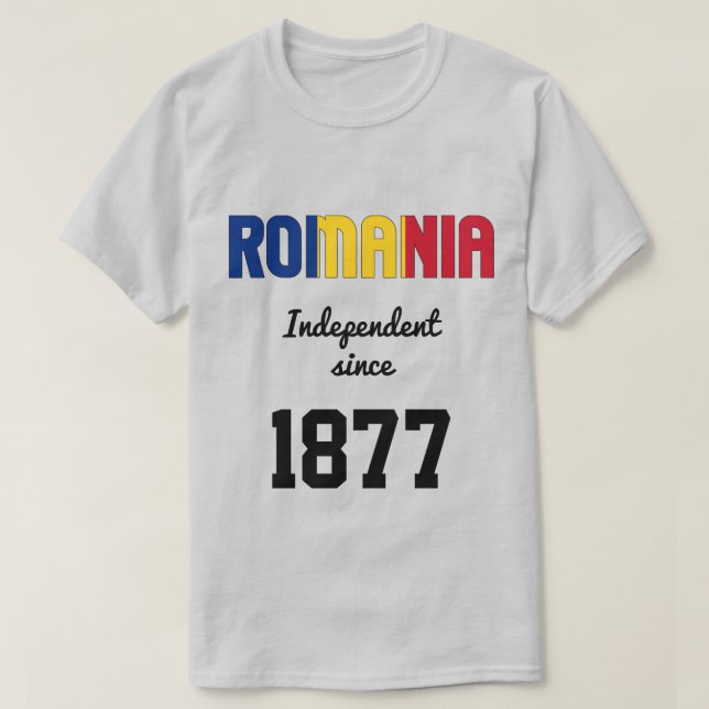 T-shirt Roumanie Fête de l'indépendance du drapeau (Design devant)