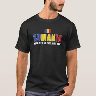 T-shirt Roumanie Non Casques Non Pads Juste Balls Roumanie