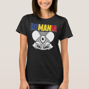 T-shirt Roumanie Ping Pong Roumain Tennis de Table Soutien