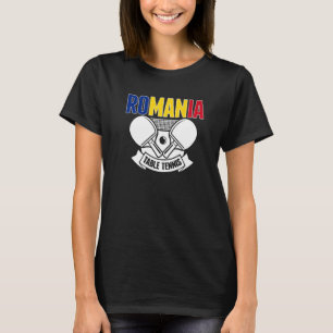 T-shirt Roumanie Ping Pong Roumain Tennis de Table Soutien