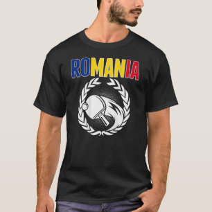 T-shirt Roumanie Ping Pong Roumain Tennis de Table Soutien