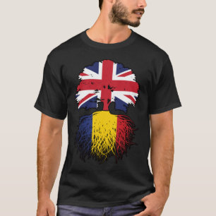 T-shirt Roumanie Roumanie Royaume-Uni Royaume-Uni Royaume-