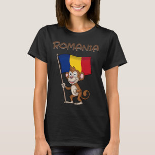 T-shirt Roumanie Singe Fans roumains