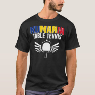 T-shirt Roumanie Tennis de table soutien roumain Ping Pong