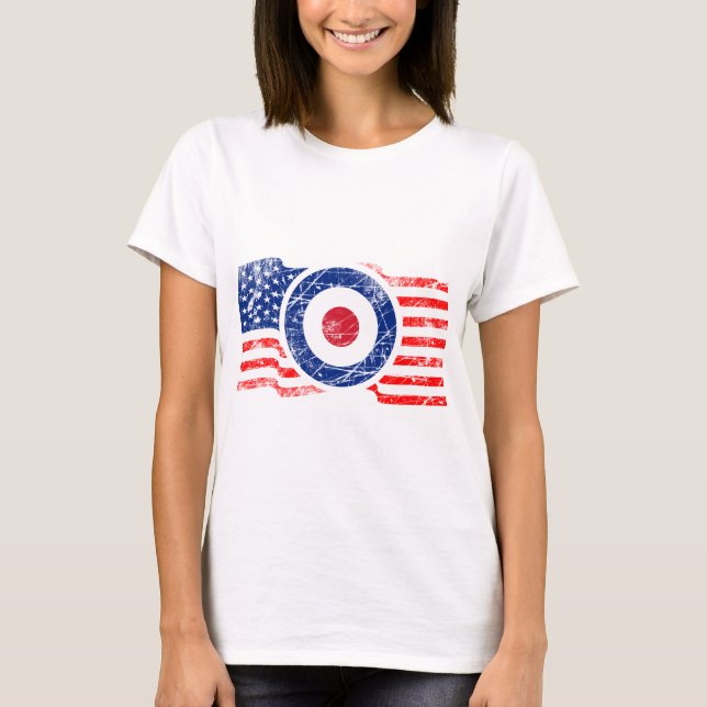 T-shirt Roundel Mods USA - Scooter cible (Devant)